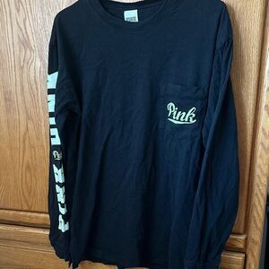 Pink long sleeve campus tee